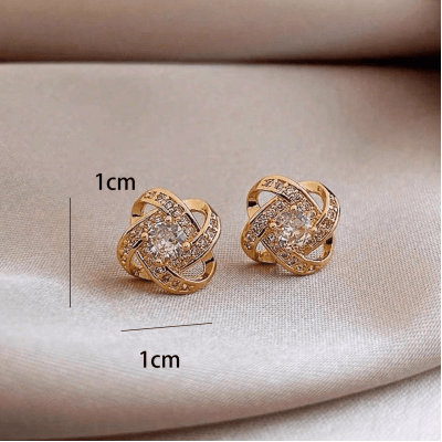 Brincos Dourados Encanto Cristal